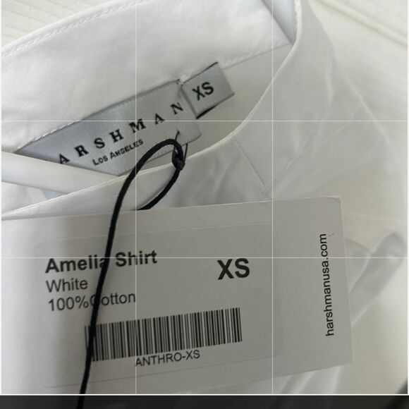 Anthropologie Harshman Cotton Button Back Oversized Top(Size XS) - Picture 6 of 9